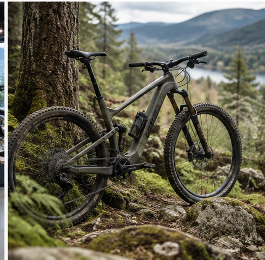 Mountain bike on trail