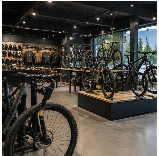 Modern bike showroom